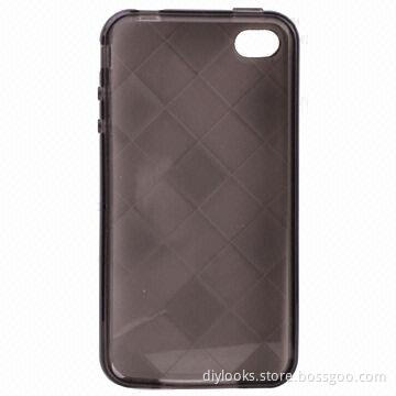 TPU Case for iPhone 4, 4S/iPhone 4 (CDMA) with Keys, Gray Color